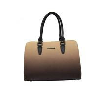 david jones structured tote rounded corner in dark caramel