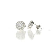 Darcey Crystal Stud Earrings in Sterling Silver