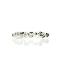 Darcey Wonky Ring In Sterling Silver And Cubic Zirconia