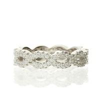 darcey traditional woven ring in sterling silver and cubic zirconia