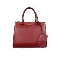 David Jones Structured Handbag with Detachable Matching Purse in Bordeaux