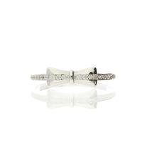 darcey simple bow ring in sterling silver and cubic zirconia