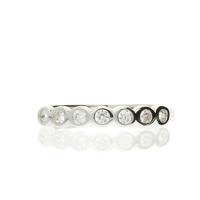 Darcey Simple Cubic Zirconia Ring Band In Sterling Silver And Cubic Zirconia