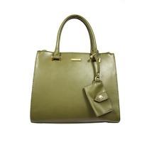 david jones structured handbag with detachable matching purse in khaki