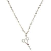 Darcey Scissor Pendant In Sterling Silver With Class AAA Cubic Zirconia