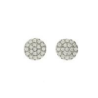 Darcey Delicate Stud Earrings In Sterling Silver And Cubic Zirconia Detailing.