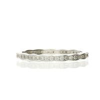 Darcey Thin Twisted Ring Band In Sterling Silver And Cubic Zirconia