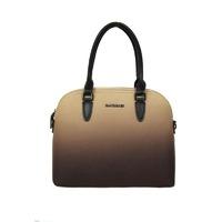 david jones structured rounded corner handbag in dark caramel