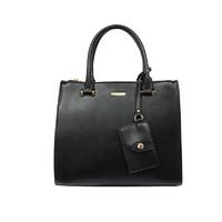 david jones structured handbag with detachable matching purse in black