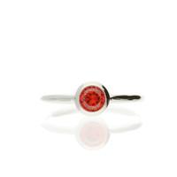 darcey sterling silver ruby cubic zirconia birthstone ring