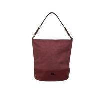 David Jones Soft Touch Tall Slouch Handbag with tassel in Plum