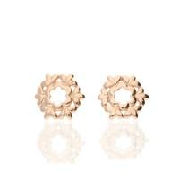 darcey wreath openwork rose gold stud earrings in sterling silver