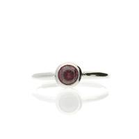 Darcey Sterling Silver Tourmaline Cubic Zirconia Birthstone Ring