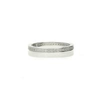 darcey smooth crystal stacking band in silver