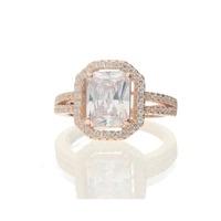 Darcey Stellar Cocktail Ring in Rose Gold with Cubic Zirconia Detailing