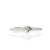 Darcey Paw Print Ring Band In Sterling Silver And Cubic Zirconia