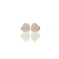Darcey Amore Pave Rose Gold Crystal Heart Stud Earrings