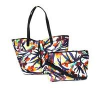 David Jones Abstract Flower Relaxed Shopper in Brown