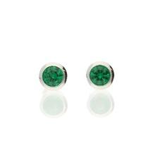 darcey sterling silver emerald cubic zirconia birthstone earrings