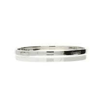 Darcey Plain Bangle In Size M. Sterling Silver