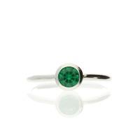 darcey sterling silver emerald cubic zirconia birthstone ring