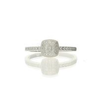 Darcey Sophistication Ring with Pave Pendant and Band in Silver