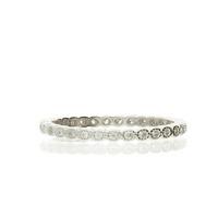 Darcey Simple Round Ring Band in Sterling Silver with Cubic Zirconias