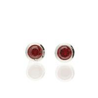 Darcey Sterling Silver Cubic Garnet Zirconia Birthstone Earrings