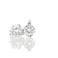 Darcey Humble Earring Loop Studs with Crystal and in Sterling Silver