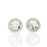 Darcey Open Work Butterfly Studs In Cubic Zirconia