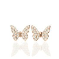 Darcey Butterfly Pave Cubic Zirconia Stud Earrings