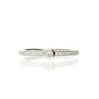 Darcey Cubic Zirconia Ring Band With Stone In Sterling Silver