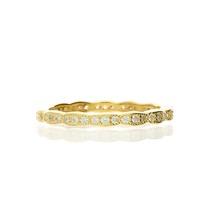 Darcey Thin Twisted Ring Band In Sterling Silver And Cubic Zirconia Yellow Gold