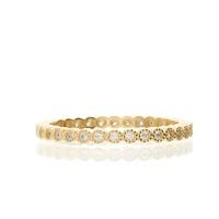 Darcey Simple Round Yellow Gold Ring in Sterling Silver With Cubic Zirconias