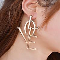 Dangle Earrings Jewelry Euramerican Fashion Inspirational Personalized Alloy Alphabet Shape Jewelry ForParty Special Occasion Daily