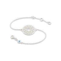 Daisy Silver Crown Chakra Chain Bracelet