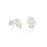 Daisy Silver Good Karma Hand Of Fatima Stud Earrings