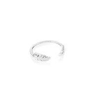 daisy native spirit silver feather ring