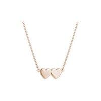 Daisy Rose Gold Plated Good Karma Double Heart Necklace