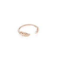 daisy native spirit rose gold feather ring