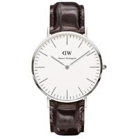 DANIEL WELLINGTON Men\'s York Silver 40mm Watch