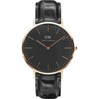 DANIEL WELLINGTON Unisex Classic Black Reading 40mm Watch