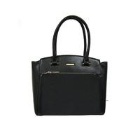 david jones structured handbag with pocket detailing in black