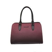 David Jones Structured Tote Rounded Corner in Bordeaux