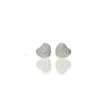 Darcey Amore Pave Silver Crystal Heart Stud Earrings
