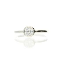 Darcey Sterling Silver Diamond Cubic Zirconia Birthstone Ring