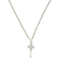Darcey Clover Key Pendant In Sterling Silver With Class AAA Cubic Zirconia