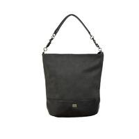 David Jones Soft Touch Tall Slouch Handbag with Tassel in Black