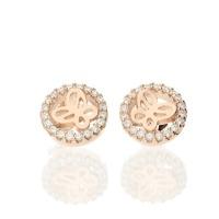 Darcey Open Work Butterfly Studs In Cubic Zirconia