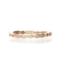 Darcey Dainty Ring Band In Sterling Silver, Rose Gold And Cubic Zirconia